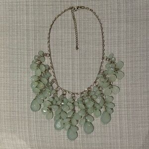 Elegant Pale Green Statement Necklace